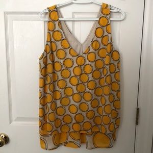 Lane Bryant yellow Mod blouse top 22/24
